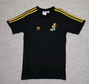 Adidas Originals The Simpsons T-Shirt Manica Corta 3 Strisce Nera Taglia XS - Foto 1 di 13