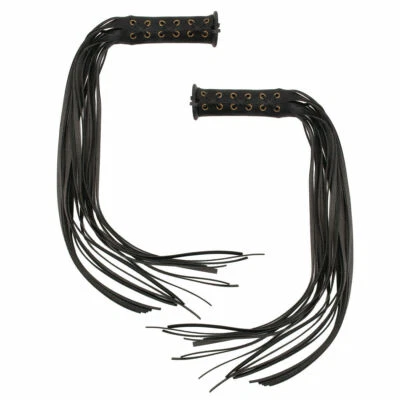 Fit For Indian Chief Handlebar Grip Cover Fringe Tassel Black Color Pure Leather Foto 1 de 3