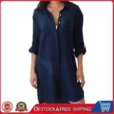 Bathing Suit Cover Up Long Sleeve Beach Coverups Pockets Sun Protection Clothing
