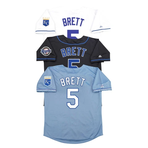 George Brett Kansas City Royals Home/Road/Alternate Men's Jersey w/ Patch Cover