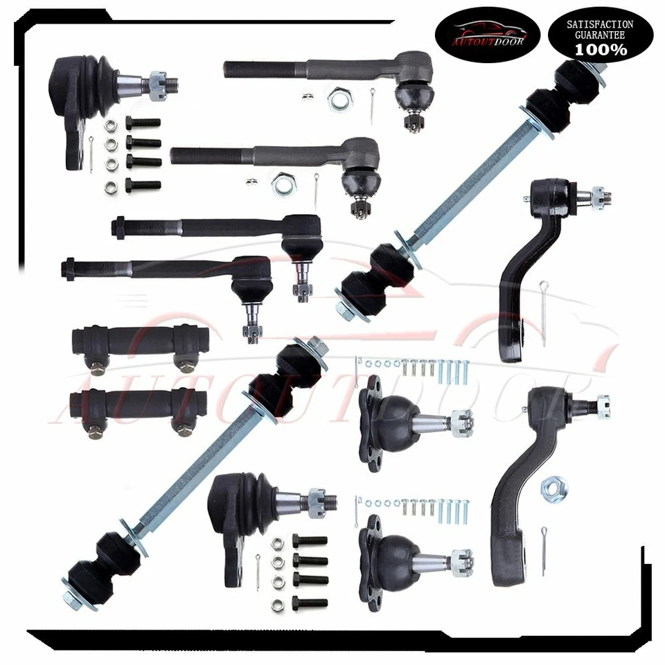 Set Of 14 Pcs Fit For 1993-1995 GMC K1500 New Front Tie Rod Ends Pitman Arm Kit - Image 1 of 4