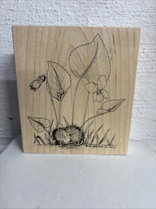Stampa Rosa House Mouse Stamp SLEEPING UNDER LEAVES 1998 - Picture 1 of 8