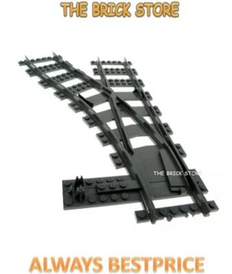 LEGO - (RC TRAINS) SWITCH POINT LEFT TRACK - SELECT QTY & COL - FAST - NEW - Picture 1 of 2