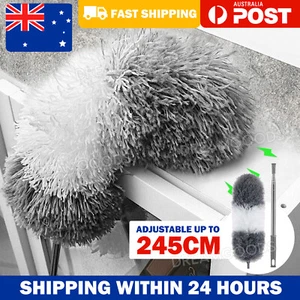 Feather Duster 245cm Long Telescopic Duster Microfiber Magic Static Brush - Picture 1 of 9