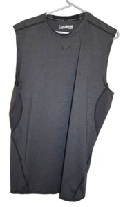 Under Armour HeatGear Sleeveless Compression Shirt Gray 3XL GUC - Picture 1 of 3