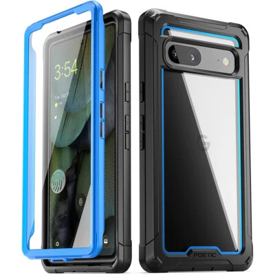 For Google Pixel 7A 5G Case | Poetic Built-in Screen Hybrid ShockproofBlue - Image 1 of 4