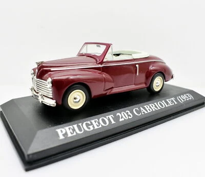 Modellino Auto Scala 1:43 Peugeot 203 Cabriolet epoca Ixo modellismo statico - Immagine 1 di 4