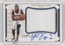 2015-16 Panini National Treasures Colossal Jersey /49 Langston Galloway Auto