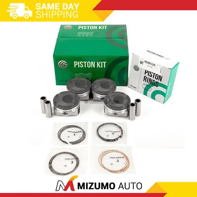 Pistons w/ Rings fit 12-19 Hyundai Kia Accent Rio 1.6L DOHC 16V - Image 1 of 4