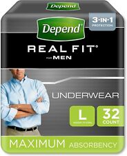 Real Fit Incontinence Underwear For Men Grey L 32 Pack au