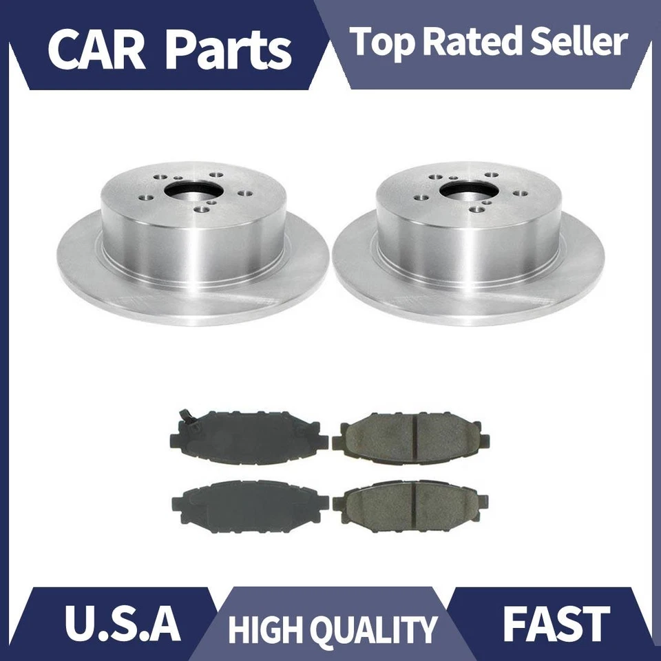Rotores de freio traseiros e pastilhas de freio metálicas Subaru Outback 2005-2009 - Imagem 1 de 4