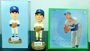 LA Los Angeles Dodgers Sandy Koufax Lot HOF Bobblehead + 1962 Interview Record - Picture 1 of 6