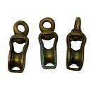 Lot of 3 Antique Miniature  Brass Pulleys Sailboat Rigging Maritime Boat Ship