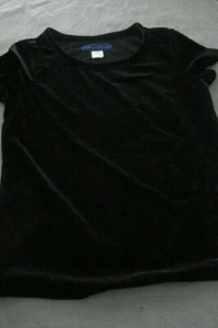 Girls Velour Shirt  Black Size 14 NEW - Picture 1 of 2