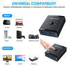 USB 3.0 Switch Selector KVM Switcher for 2 PC Sharing 2 USB Devices One-Button