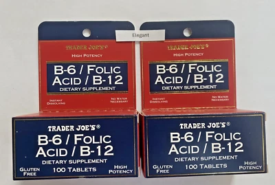 2 Pack Trader Joe's B-6 Folic Acid B-12 High Potency Dietary Supplement - Image 1 of 2