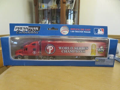 PHILADELPHIA PHILLIES 2008 WORLD SERIES CHAMPIONS 1:80 DIE CAST TRACTOR TRAILER - Image 1 of 4