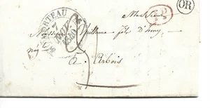 FRANCIA 1840 CORTEAU A ARBOIS PRE SELLO CARTA 599 (ZZ410-1) - Imagen 1 de 1