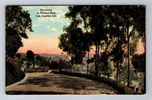 Los Angeles CA-California, Driveway In Elysian Park, Antik, Vintage Postkarte - Bild 1 von 2