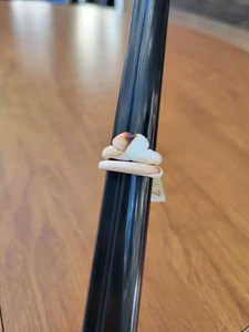 Vintage handgeschnitzter Flamingo Koralle Ring & Herzform lila Ring Set Größe 7 - Bild 1 von 4