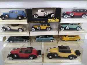 Lot 11 x Solido 1/43 1930s American Cars Boxed Cord Duesenberg Cadillac Packard - Picture 1 of 11