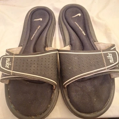 Сандалии женские Nike размер 9 комфортная стелька шлепанцы черные 360883-011 - Изображение 1 из 4