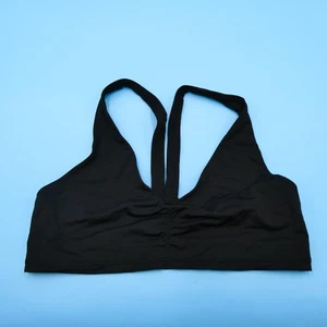 Victorias Secret Bralette Medium Black V Neck Bra Lingerie Plunge Pullover New - Picture 1 of 10