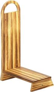 Wooden One Step Stool with Handle, 5" Height Wooden Step for Bathroom/Kitchen, S - Picture 1 of 7