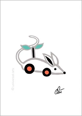 JACQUELINE DITT - Mouse Toy A3 sign.ltd.Original Druck Grafik Spielzeugmaus - Bild 1 von 2