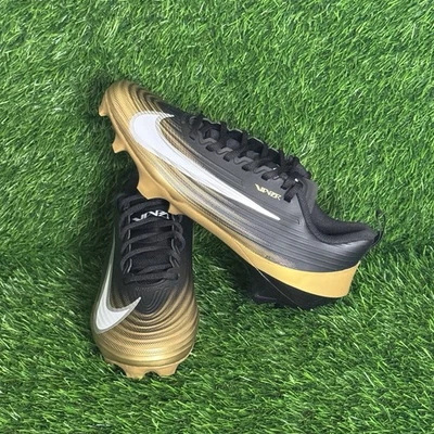 Size 8.5 - Mens Nike Vapor Speed 3 Black Gold Football Cleats - FB3303-003 - Image 1 of 4