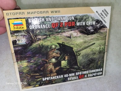 Pistola antitanque británica Zvezda QF 2 PDR con tripulación 1/72 #6169 Foto 1 de 3