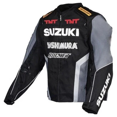 Suzuki Motorbike Riding Jacket Mesh Fabric Biker Jacket Motorcycle Racing Jacket - Image 1 of 3