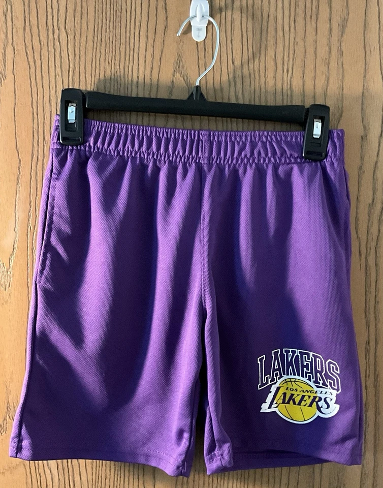 Pantalones Cortos de Baloncesto Los Angeles Lakers Púrpura NBA Talla 10-12 Juvenil Foto 1 de 4