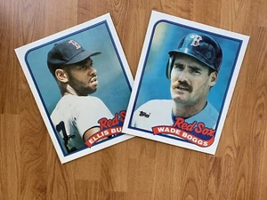 Wählen Sie zwei Vintage Boston Red Sox Topps Ordner! Ellis Burks, Wade Boggs! - Bild 1 von 5