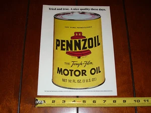 PENNZOIL MOTOR OIL 1973 ORIGINAL AD - Foto 1 di 2
