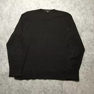 rag & bone Extra Fine Merino Wool Linen Sweater Mens XL Black Pullover Crew Soft - Picture 1 of 10