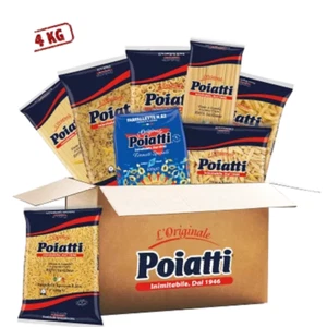 PÂTES ITALIENNES PÂTES DE BLÉ DUR PÂTES POIATTI CARTON 4 Kg au choix (4x 1 Kg) - Imagen 1 de 33