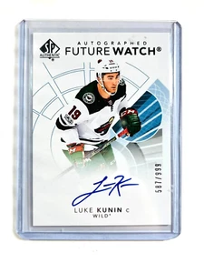 2017-18 SP Authentic Future Watch Autographs #152 Luke Kunin FWA RC Wild - Picture 1 of 1