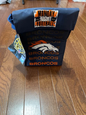 Vintage VTG Denver Broncos ABC Monday Night Football Insulated Lunch Bag Cooler Cover