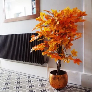 Árbol artificial de arce Acer naranja amarillo otoño colores grandes 125 cm - Imagen 1 de 4