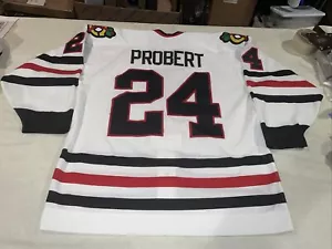 Authentic Bob Probert Chicago Blackhawks CCM Mens 48 Jersey White Sewn Clean Mic - Picture 1 of 11