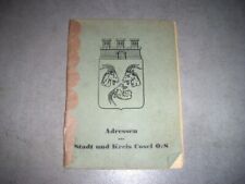 Adressen aus Stadt und Kreis Cosel Oberschlesien 1948 Adressbuch Einwohnerbuch