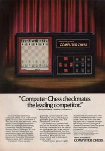 1981 computadora sistema de juego de ajedrez sistema de juego de ajedrez de colección Mattel Electronics anuncio impreso - Imagen 1 de 1