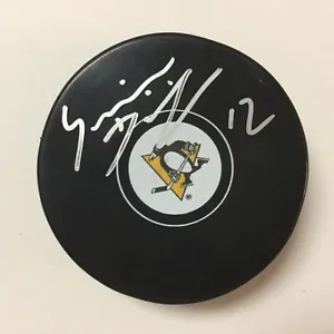 Dominik Simon Signed Autographed Pittsburgh Penguins Hockey Puck a - Picture 1 of 2