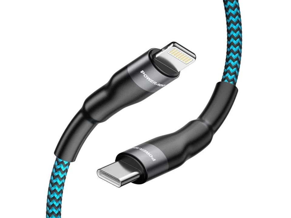 POWERADD USB C to Lightning Cable [6FT 2Packs] Apple MFI Certified Nylon Braided - Image 1 of 4