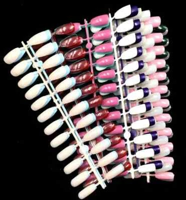 24 peças caixão capa completa cor pré-moldada pontas de bailarina cola falsa em unhas postiças - Imagem 1 de 4