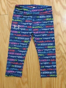 Under Armour Logo Girls Compression Pants Leggings 4 - Picture 1 of 2