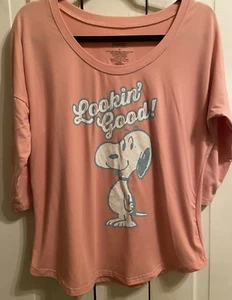 Munki Munki Womens Pajama Top Snoopy  M - Picture 1 of 5