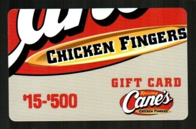 RAISING CANE'S Classic Logo ( 2019 ) Gift Card ( $0 - NO VALUE ) - Image 1 of 2