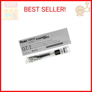 Inchiostro di ricarica Pentel per penna gel liquido EnerGel, (0,7 mm), punta in metallo, inchiostro nero, scatola - Foto 1 di 2